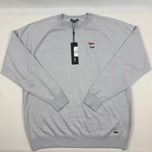 Sun Day Red LACC Merino Wool Crewneck Sweater Mens XL Light Grey CMS0029 NWT